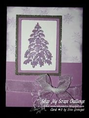 purple christmas tree card