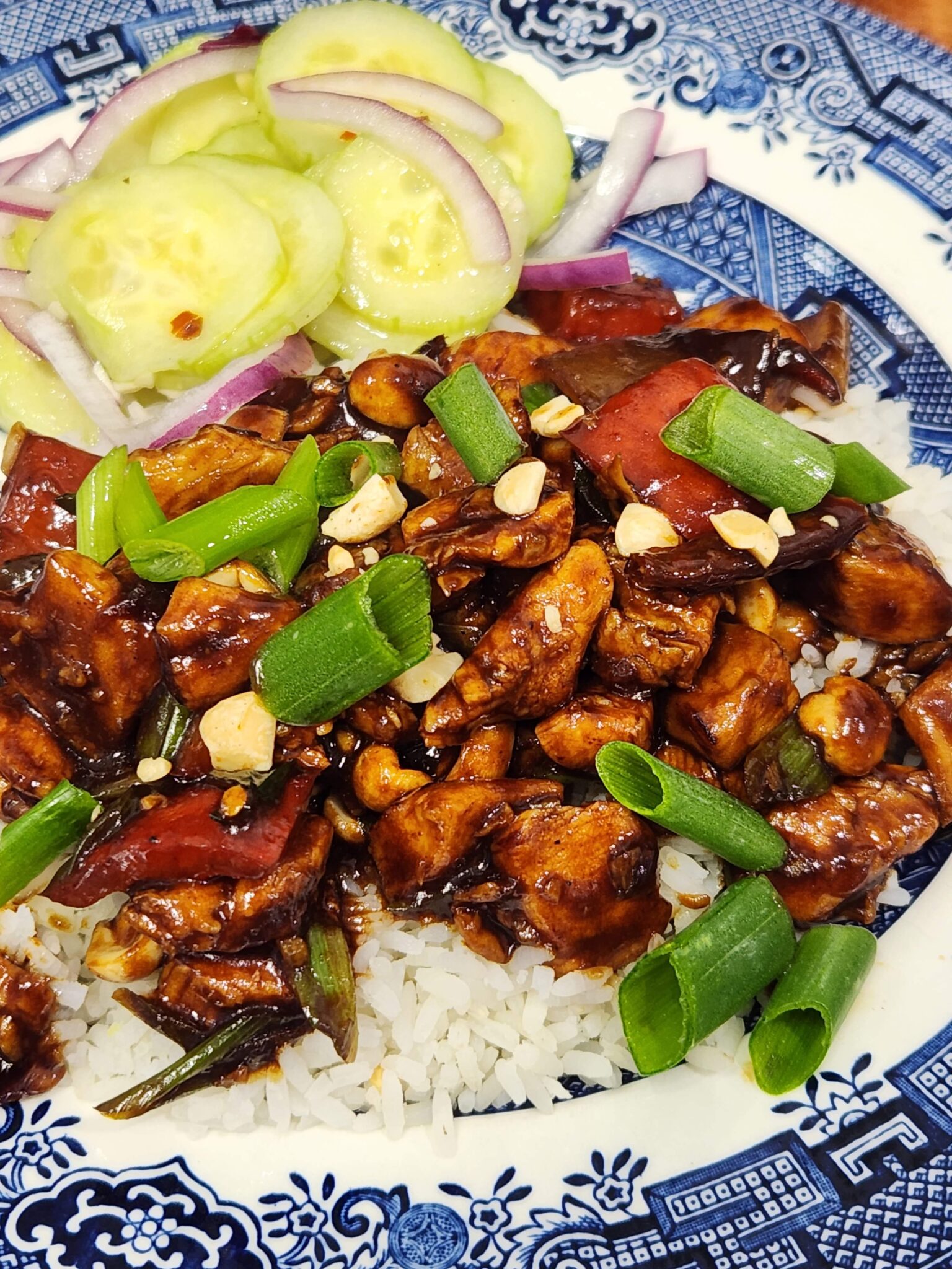 Kung Pao Chicken with Asian Cucumbers