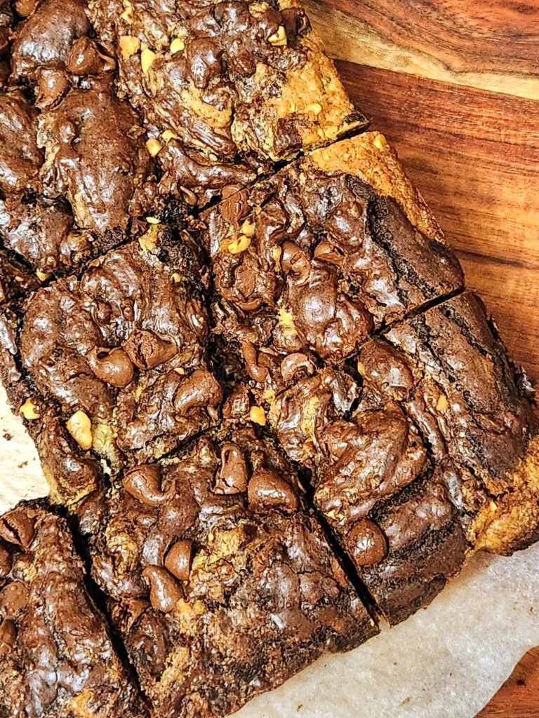 Peanut Butter Swirl Brownies