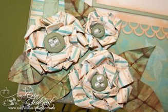 Altered Clipboad with paper flowers